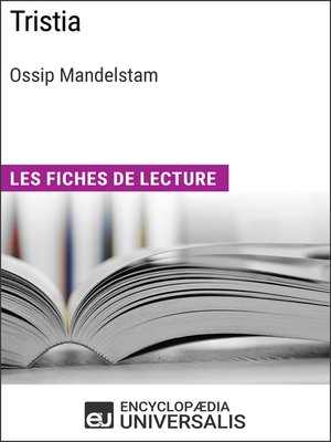 cover image of Tristia d'Ossip Mandelstam